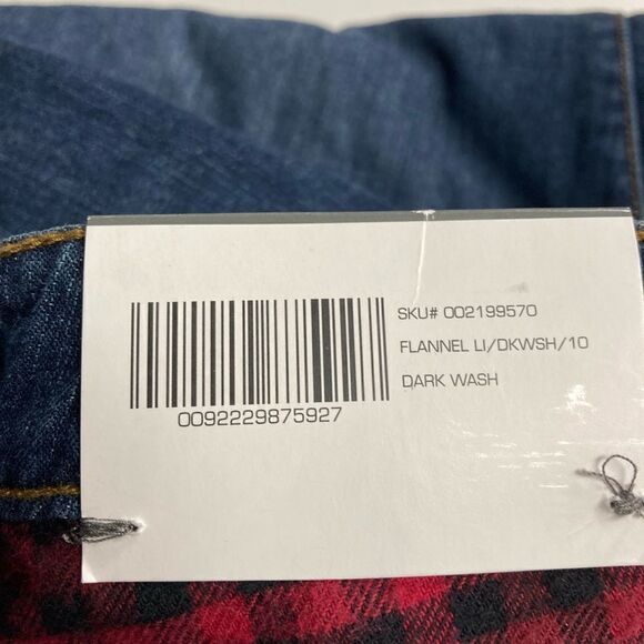 NATURAL REFLECTIONS BASS PRObBlue Women’s Flannel Lined Jeans Sz 10 New - Picture 7 of 12